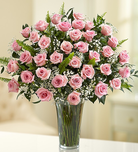 36 Premium Long Stem Pink Roses