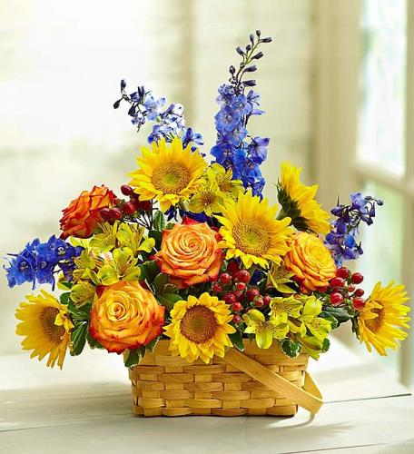 Blooming Basket Arrangement